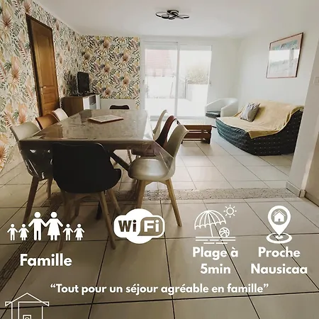 Maison De Au Portel, Situation Top, Calme, à 5min Casa vacanze *